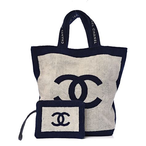 chanel terry cloth beach set|Chanel Terry Cloth Beach Tote Set .